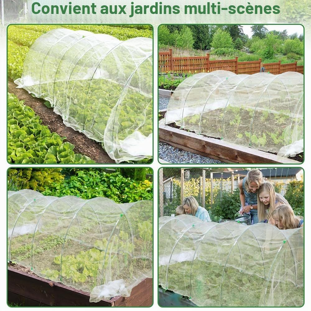 HEYIDAMAI Arceaux Serre De Jardin, Arceaux pour Serre Tunnel, Cerceau de Serre de Jardin, Cerceau pour Serre de Jardin, Kit De Maison De Cerceau De Jardin, Garden Arceaux pour Serre Tunnel