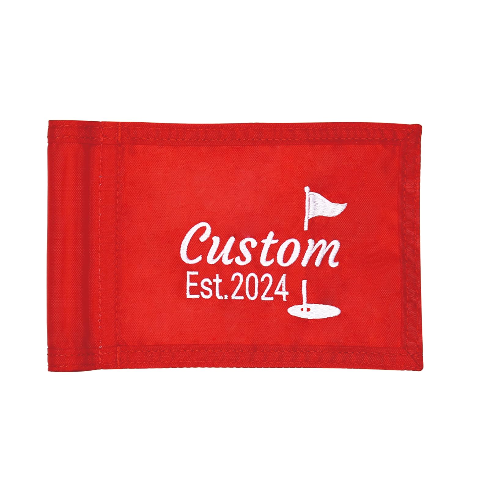 Dinikally Custom Personalized Golf Plaid Flags - Durable Nylon with Plastic Insert for Golfing Accessories (green)