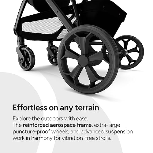 Miniatura 6 de Mompush Wiz Pro - Cochecito de bebé 4 en 1 con modo recién nacido, cochecito todo terreno de tamaño completo de alta calidad desde recién nacido