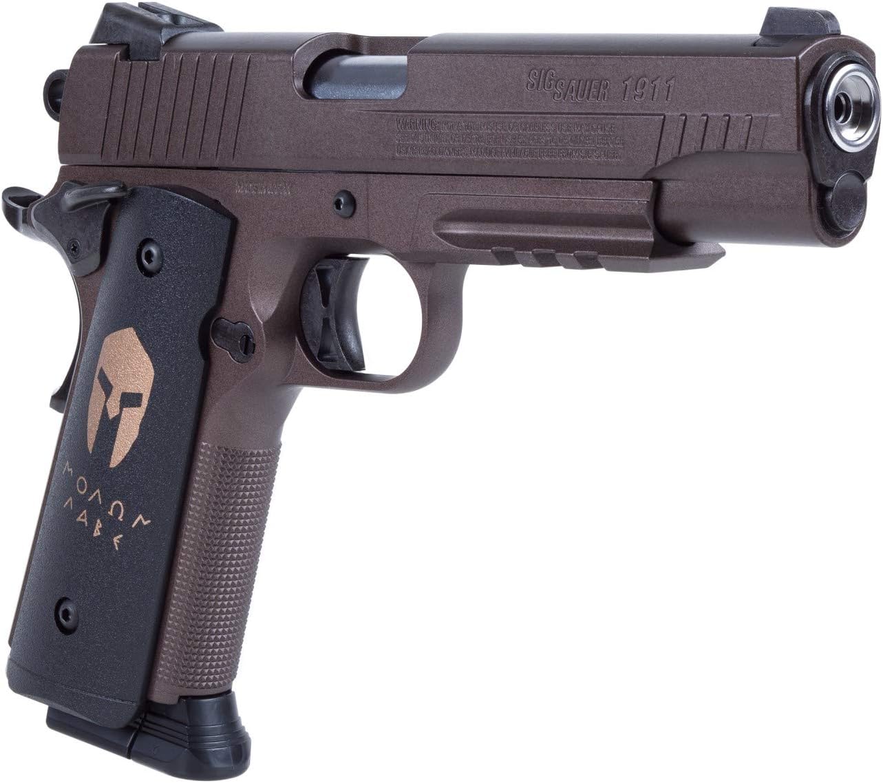 Wearable4U - Sauer 1911 .177 Cal Full Metal Blowback CO2 BB Air Pistol with Bundle (+BBS+CO2, Spartan)