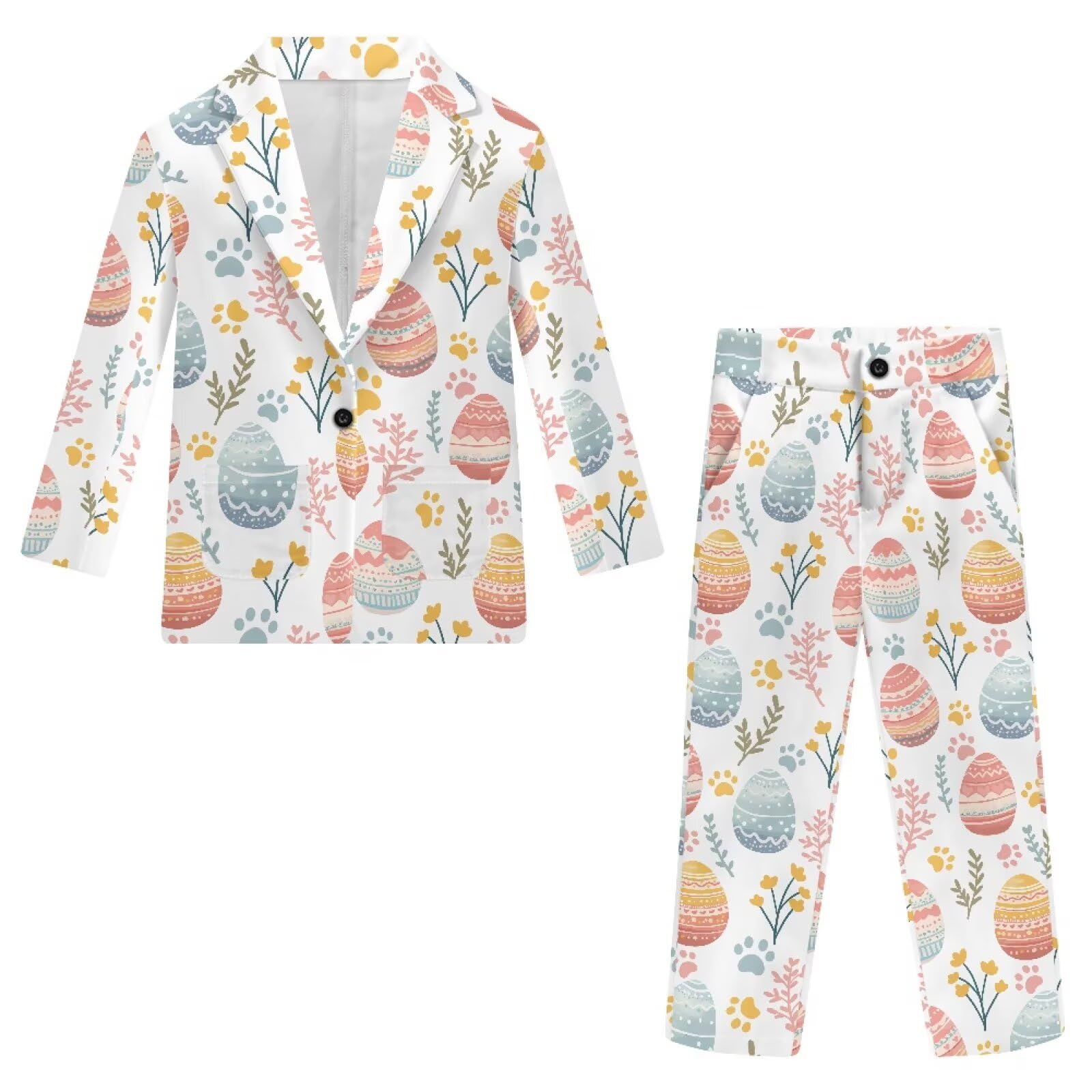 HUIACONG Osteranzug für Jungen, formell, St.Patrick, schmale Passform, Eier, Kaninchen, Jungen, Hochzeits-Outfit, Kommunion-Anzüge für Jungen von 5–14 Jahren