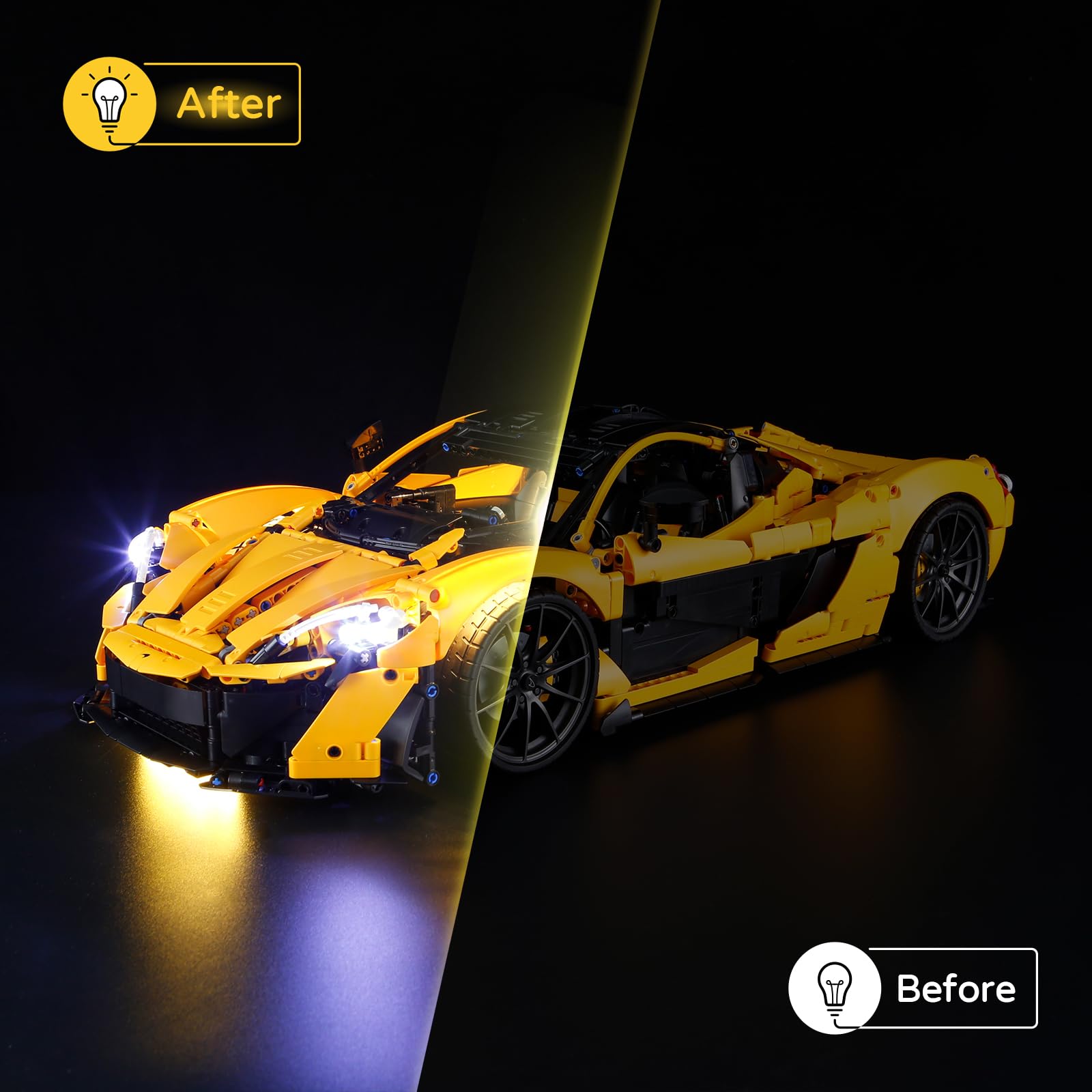 YEABRICKS Oświetlenie LED do modelu 42172 Technic McLaren P1 (zestaw klocków nie wchodzi w zakres dostawy)