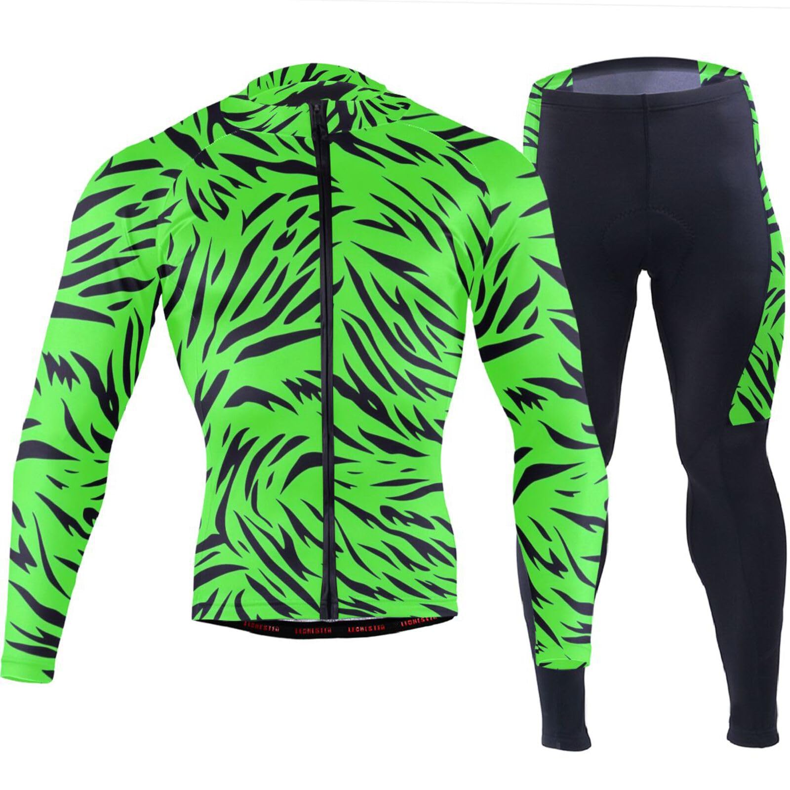 Winter Radtrikot mit Taschen Leicht Radtrikot Herren Lang 3D Gepolstert