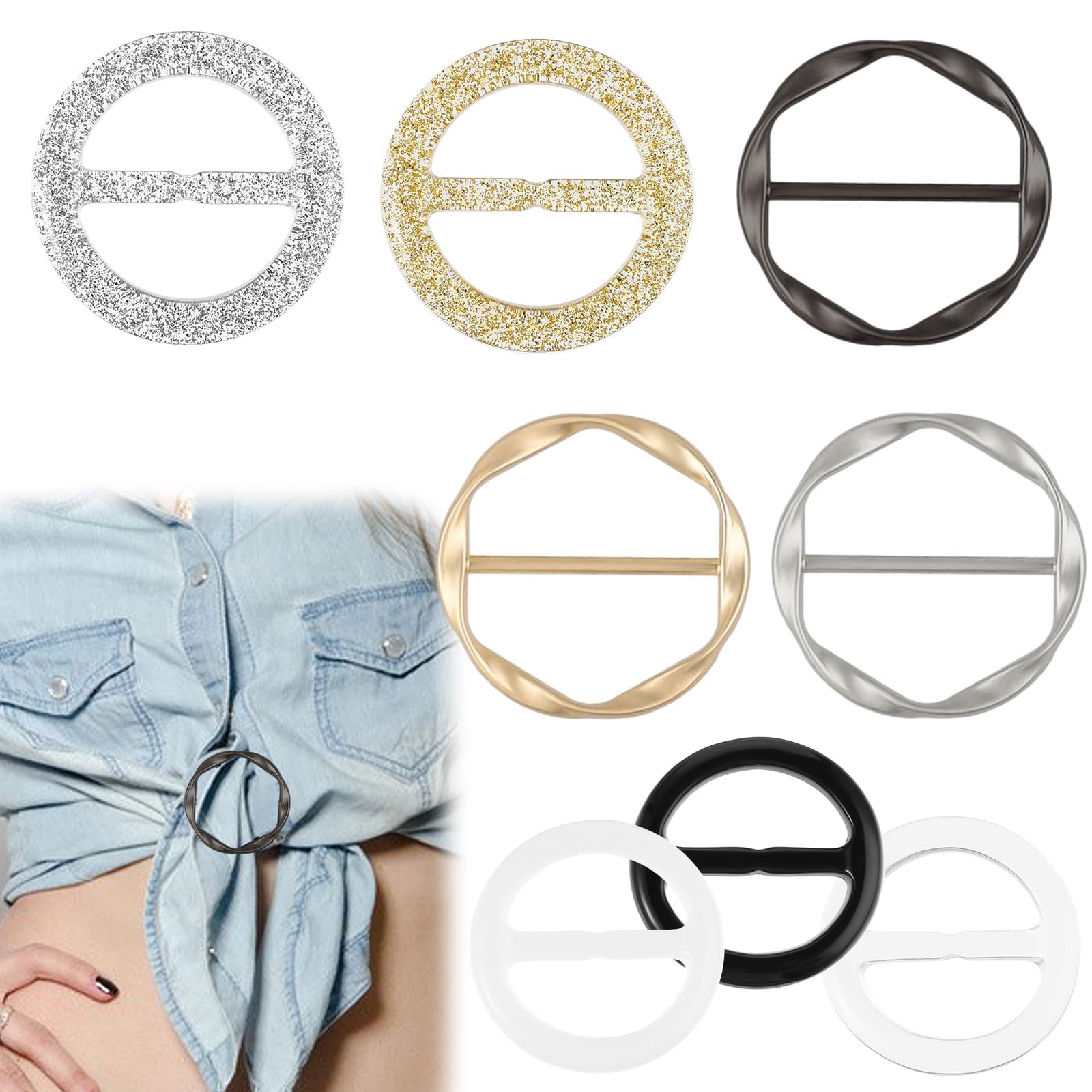 6 Pcs Pinces À T-shirt Pour Tee Tee-shirt Clips De Cravate