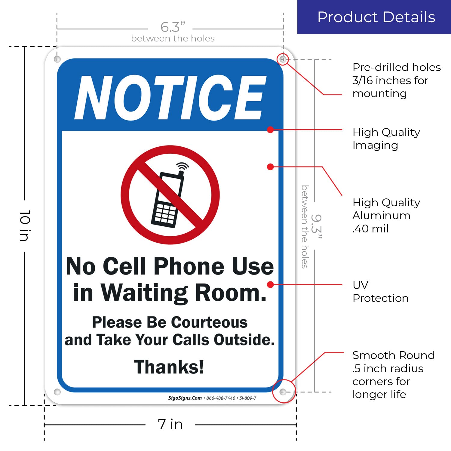 no-cell-phone-use-in-waiting-room-sign-10x7-inches-rust-free-040-aluminum-fade-resistant-made-in-usa-amazon-com-industrial-scientific for Free Printable No Cell Phone Use Sign No Cell Phone Use in Waiting Room Sign, 10x7 Inches, Rust Free .040 Aluminum, Fade Resistant, Made in USA: Amazon.com: Industrial & Scientific for Free Printable No Cell Phone Use Sign