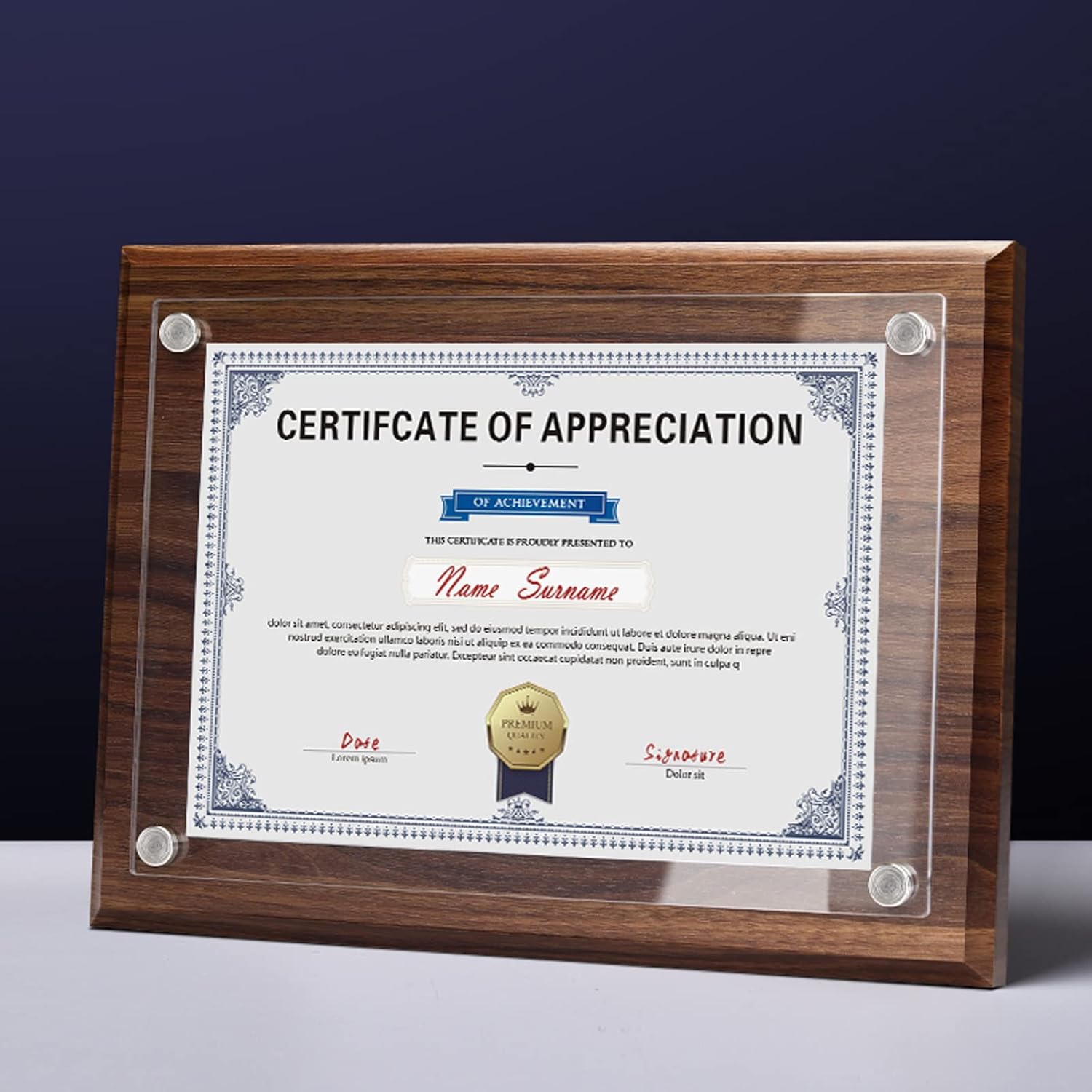 A3/A4/A5 Business License Frame Certificate Diploma Frame Document Wood