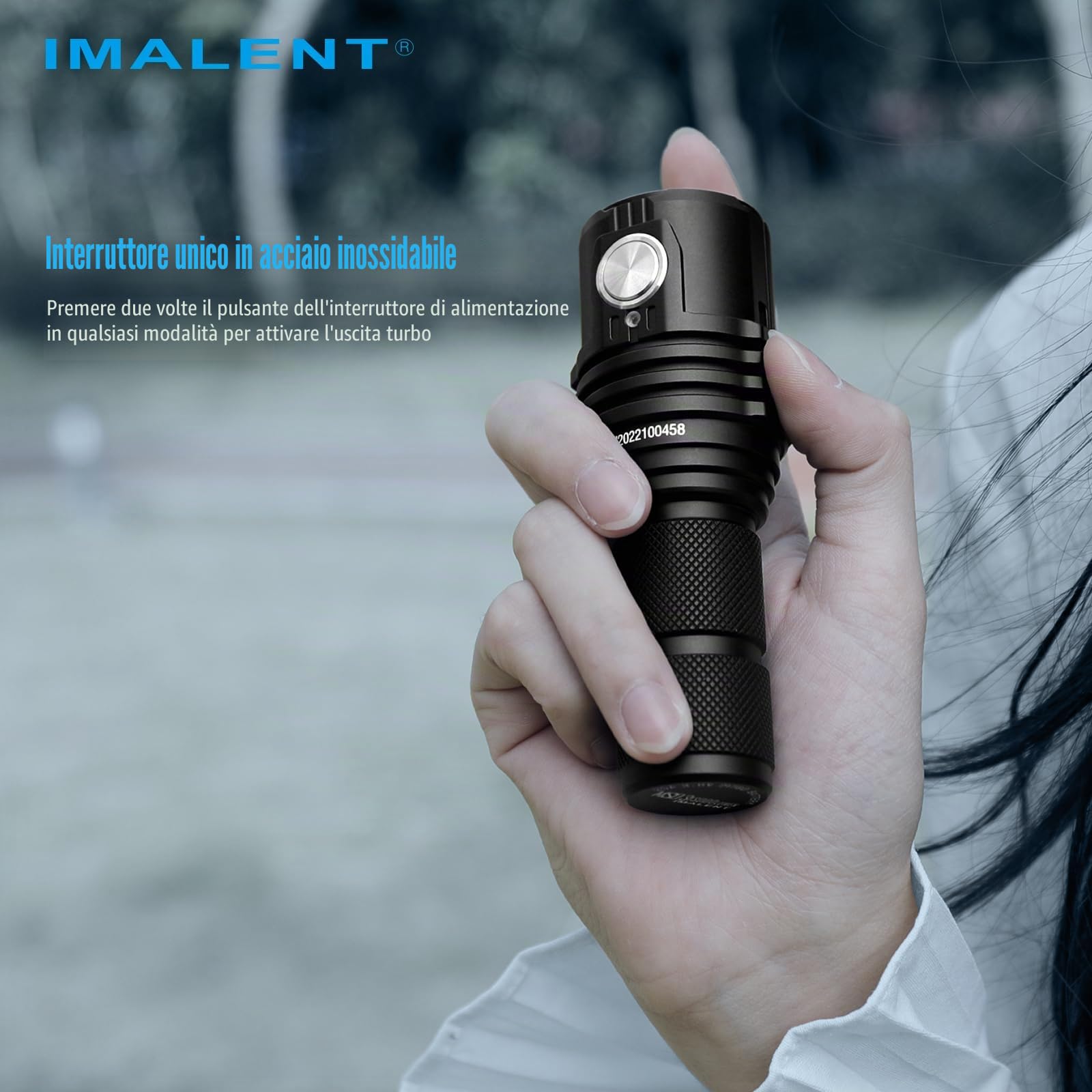 IMALENT MS03 Torcia LED Ricaricabile, Torcia Led Potente Professionale 13000 Lumen, Ricaricabile USB Tattica Torce, XHP70.2 Militare Impermeabile IPX8, 6 Modalità per Campeggio Trekking