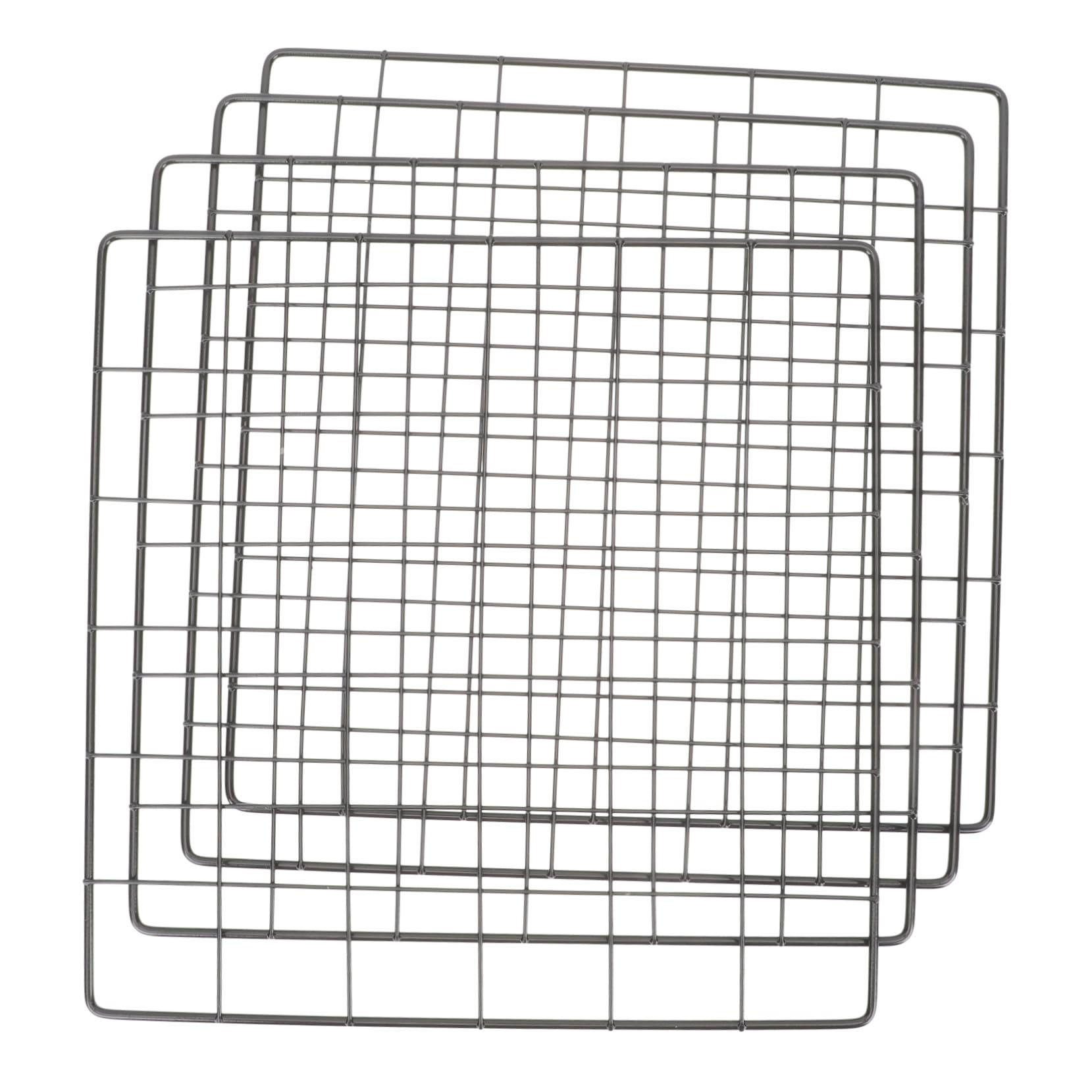 Support mural en métal noir 30 cm lot de 4 pour plantes et fleurs