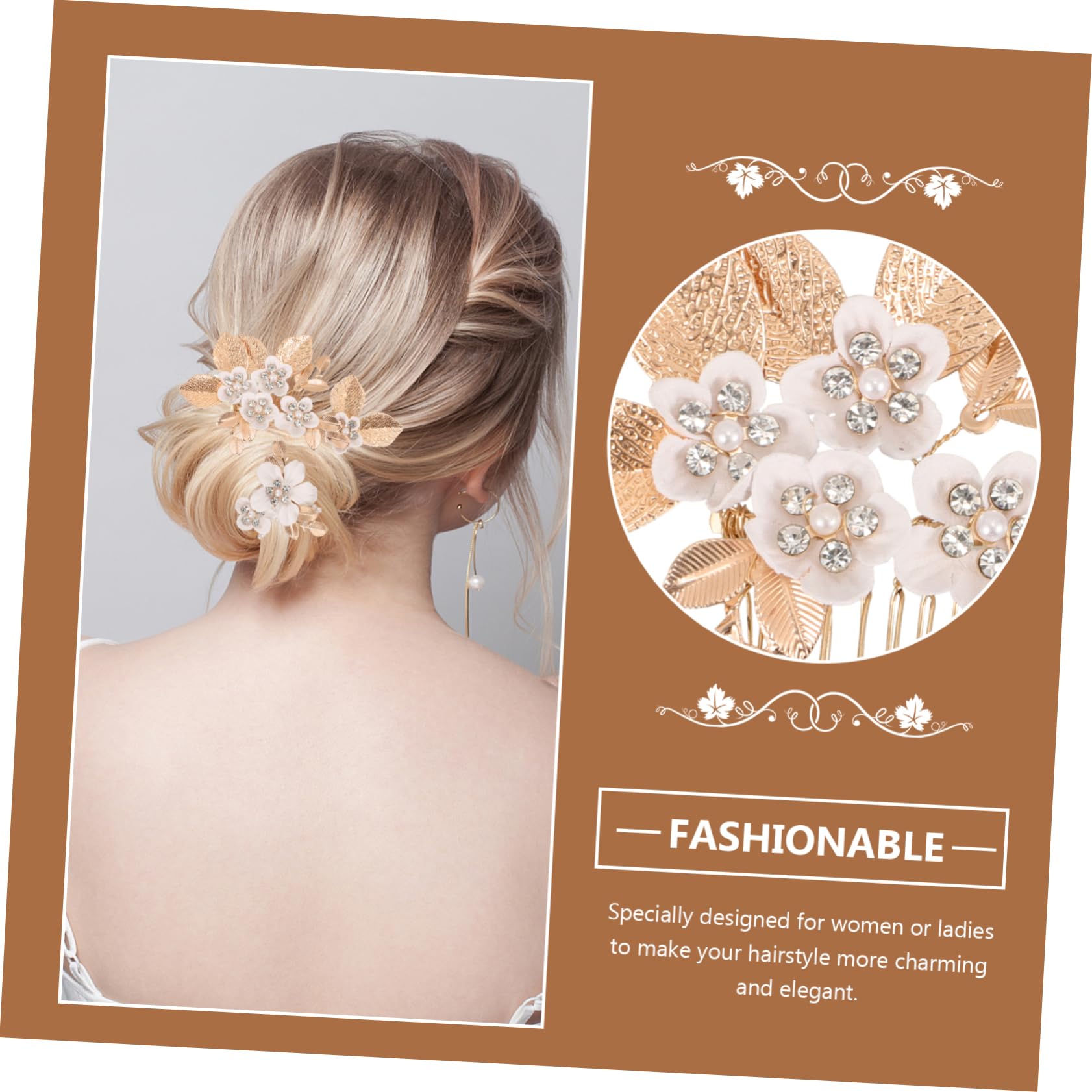Beavorty 5 Sets Blätter Und Blumen Haarkamm Braut Haarschmuck Kopfschmuck Für Hochzeitsdekoration Blumen Haarschmuck Für Frauen Vintage