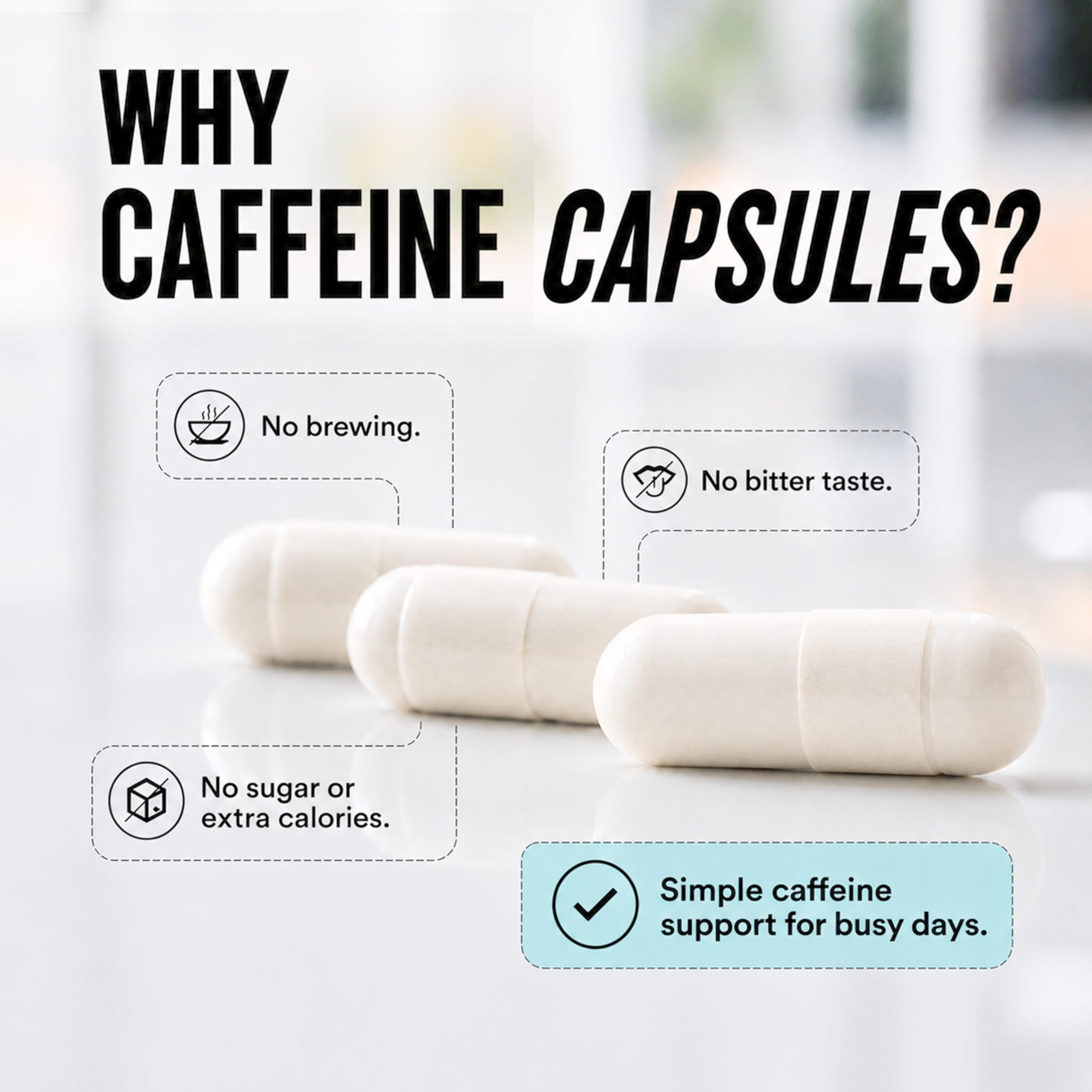 AS-IT-IS One Caffeine Capsules 200mg | Pre-Workout Supplement for Men & Women | Stimulant Support for Energy, Endurance & Focus – 90 Capsules 1