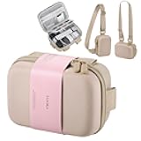 TAAOKA Digital Camera Case, Protective & Lightweight Camera Case with 3 Carrying Ways, Waterproof & Shockproof Small Camera Bag for PowerShot/Sony DSCW800/DSCW830 - Beige