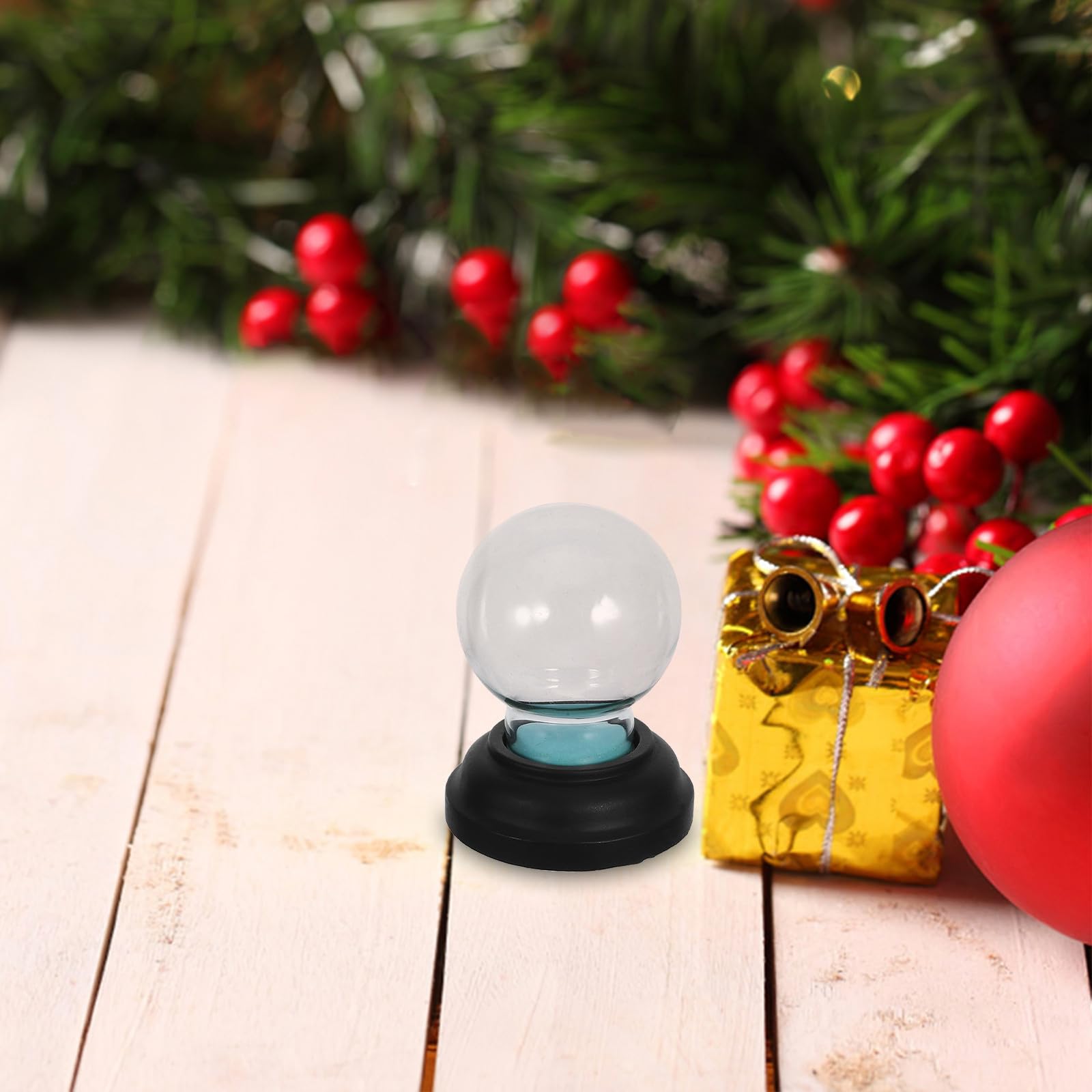 Toyvian 5 Piezas Cúpula de Bola de Nieve Transparente Gruesa para Navidad, | Tapa Roscada Reutilizable, Fácil de Limpiar, para Decoraciones Festivas y Hogar Navideño