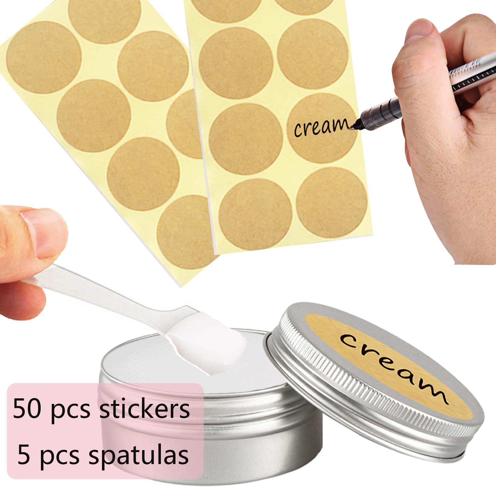 50 Stück 150 ml Aluminium Dose mit Schraubdeckel– D83 mm x H34 mm, Silber runde Aluminiumdosen, Salben Kerze Kosmetik Rasierseife Alu Tiegel Cremedose, Cremedosen für DIY