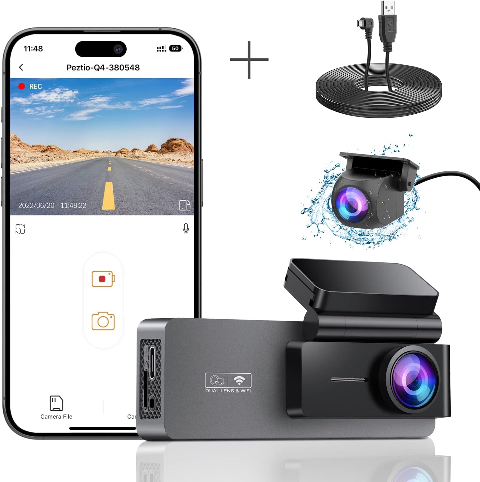 Bundle Q4 Dual Dash and Type C Charging Cable, Type C