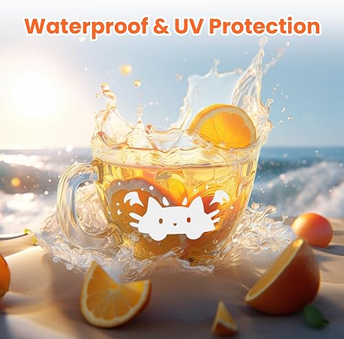 Miniatura 3 de Vinilo permanente blanco - Vinilo blanco para Cricut  12 pulgadas x 40 pies, vinilo adhesivo blanco para Cricut Joy Machine, silueta, rollo de