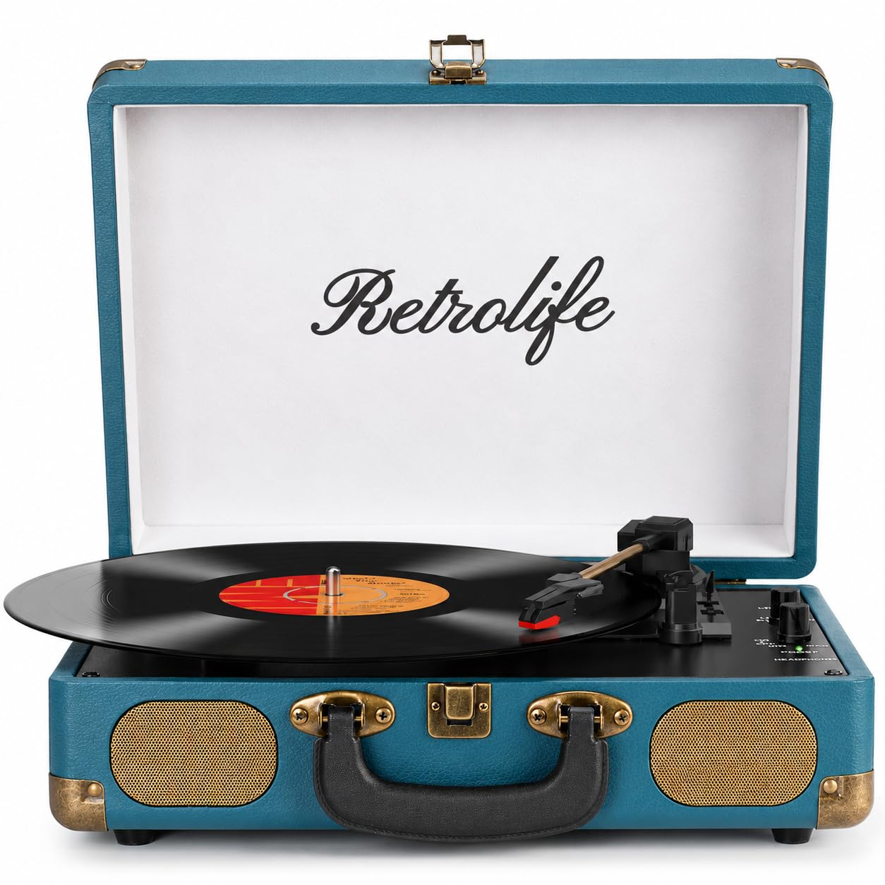 Retrolife® Vinyl Record Player with Speakers, Bluetooth Vinyl Player