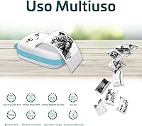 Vista 2 de Mini impresora portátil, impresora térmica de bolsillo, impresoras sin tinta con 7 rollos de papel de impresión para fotos, recibos de oficina