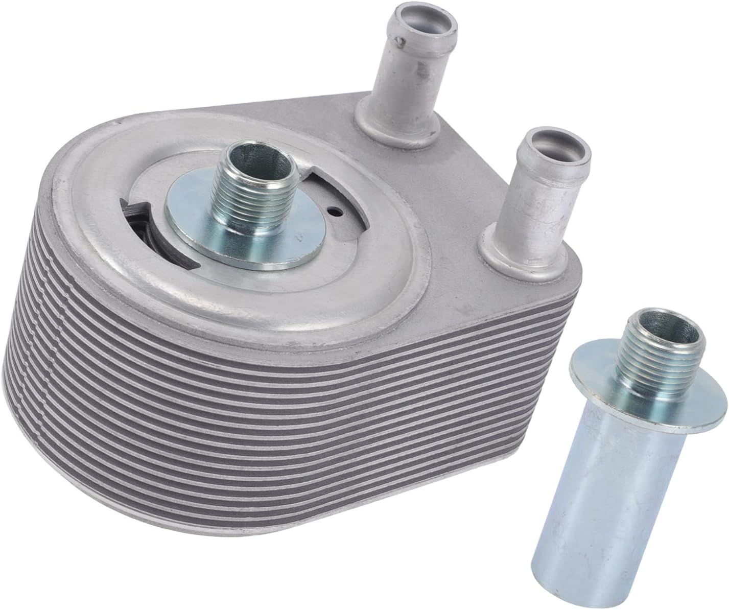 Motoforti Engine Oil Cooler for Dodge Charger No.4792912AE/4792912AD | Transmission Oil Cooler Silver Tone Aluminum Alloy 1 Pc for Dodge Magnum Long-lasting
