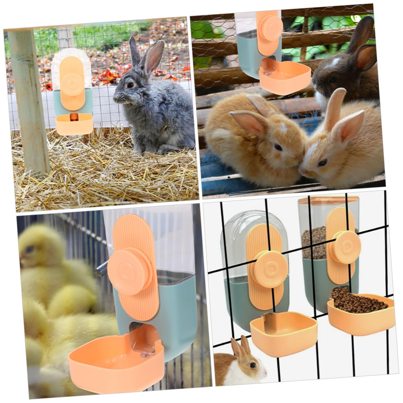 Mangiatoia Per Conigli Sospesa Dispenser Automatico Cibo Acqua Strumenti Alimentazione Animali Domestici Realizzata Materiale Plastico Duraturo
