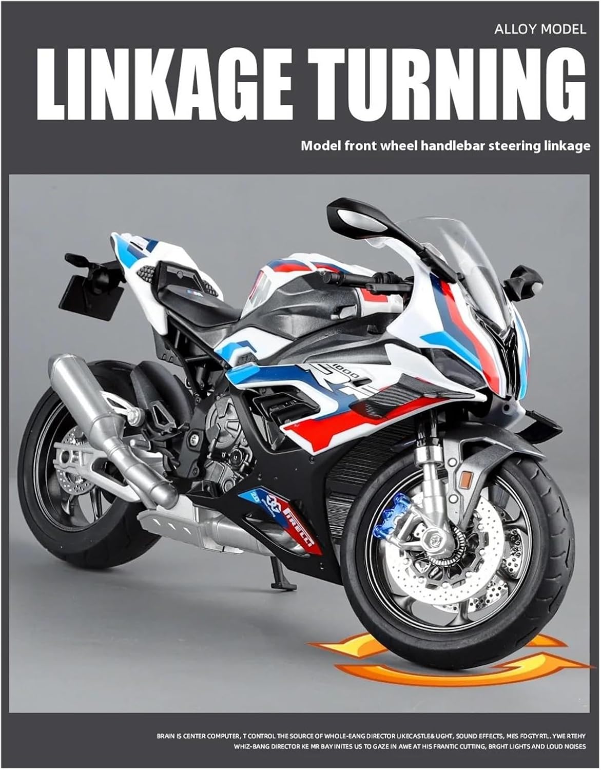 Mini Simulation Motorcycle Toys 1:9 for BMW M1000RR S1000RR Racing Alloy Metal Motorcycle Model Outdoor Sports Display Decoration Collectibles Adult for Boys
