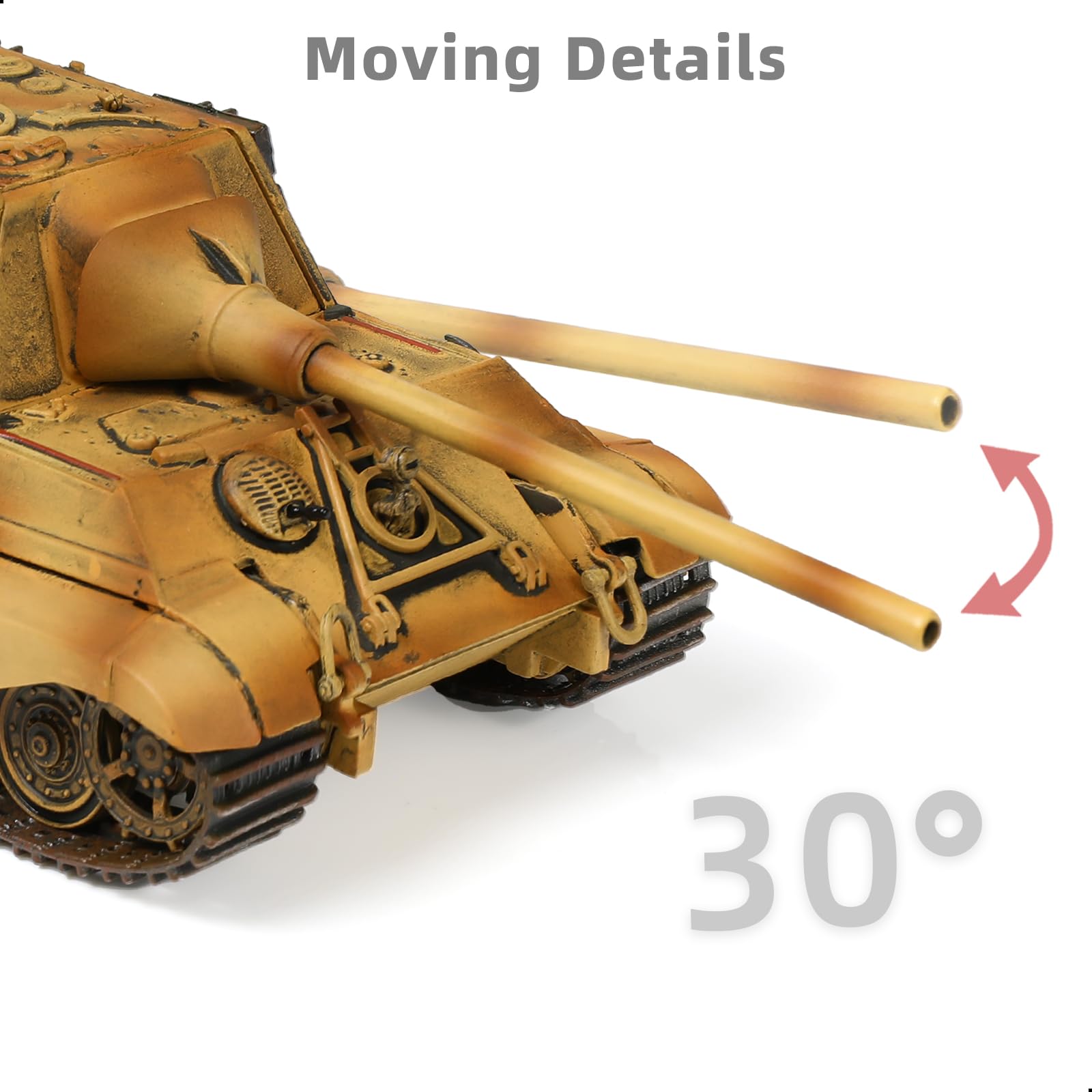NUOTIE Model czołgu wojskowego w skali 1/72 wykończony stop metalu odlewany ciśnieniowo z plastikowym czołgiem model wojna światowa Ⅱ pojazd wojskowy czołg mini 1945 model Jagdtiger kolekcja prezentów