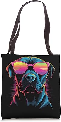 Pit Bull Mom Dog Lover Colorful Artistic Pitbull Owner Women Tote Bag