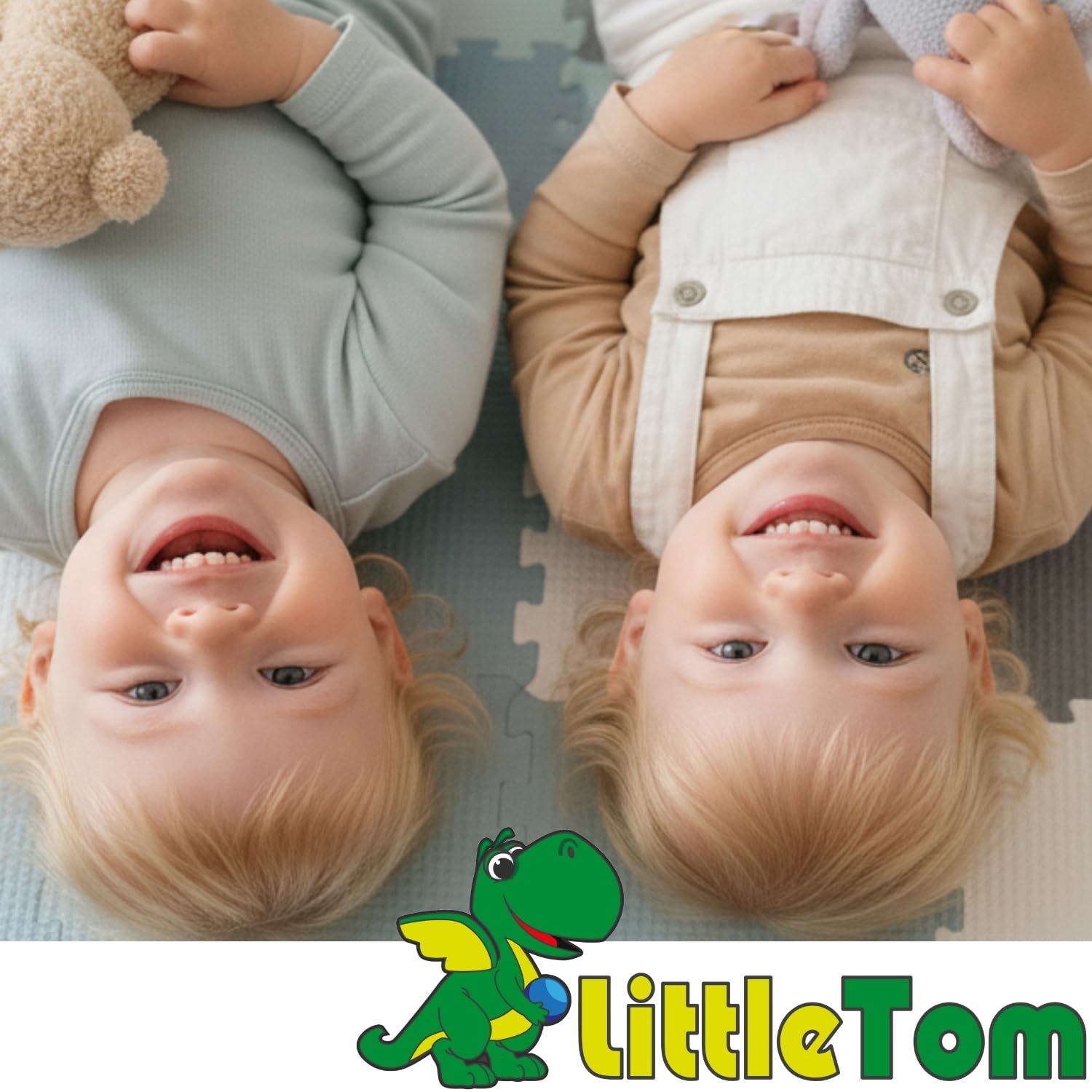 LittleTom 36 Piezas Alfombra Bebé desde el Primer Mes - 30x30 cm Colchoneta de Espuma EVA Acolchada - Superficie Puzzle Antideslizante para Niños Pequeños - Suelo Protector para la Habitación Infantil