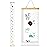 Mibote Baby Growth Height Chart Handing Ruler Wall Decor for Kids, Canvas Removable Height Growth Chart 79 x 7.9 (Letters)