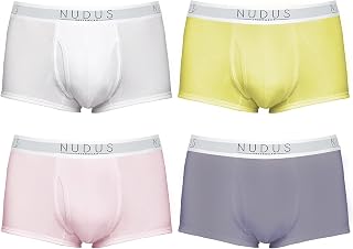 NUDUS Men's Stylish Bamboo Underwear With Fly - Pack Of 4 Gift Box
