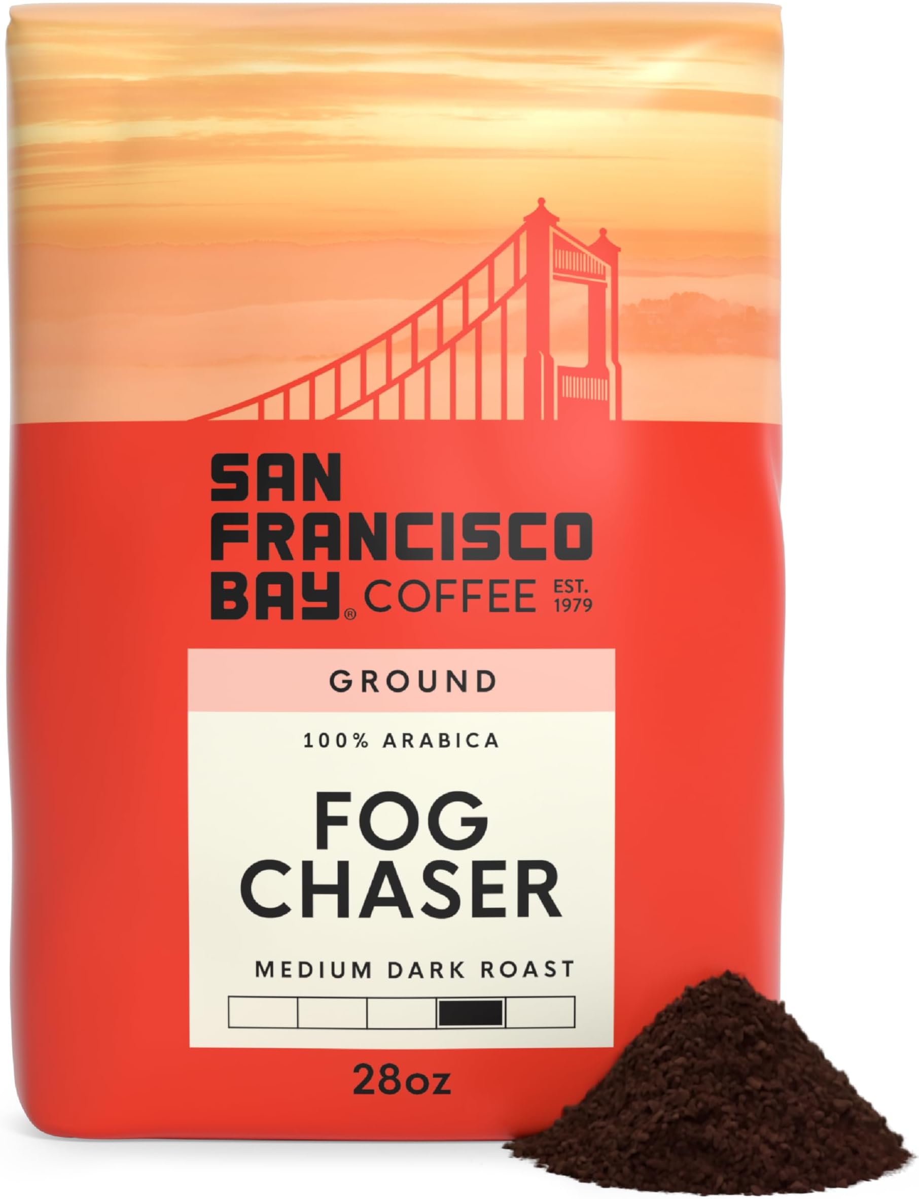 Ground Coffee - Fog Chaser (28oz Bag), Medium Dark Roast