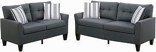 Poundex PDEX- Sofas, CHARCOAL