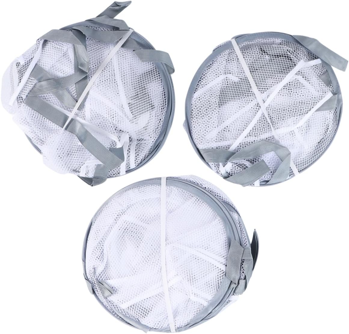 3pcs Household Clothes Drying Basket Set, Square Mesh Hanging Laundry Rack for Sweaters and Socks, Practical Breathable Clothes Hangers for Indoor Balcony Use