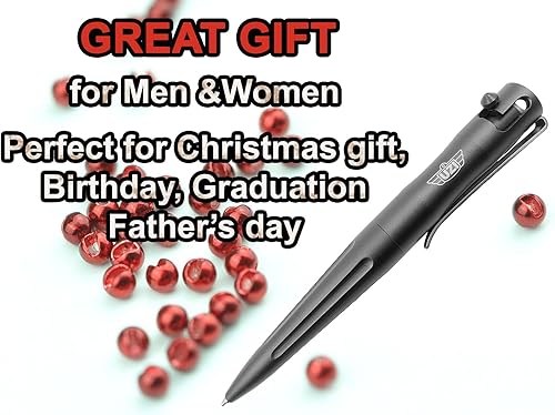 Miniatura 7 de UZI Bolígrafo táctico de acción de perno, ultra duradero de aluminio para aeronaves (UZI-Tacpen15-GM) para escribir bolígrafo táctico de metal,