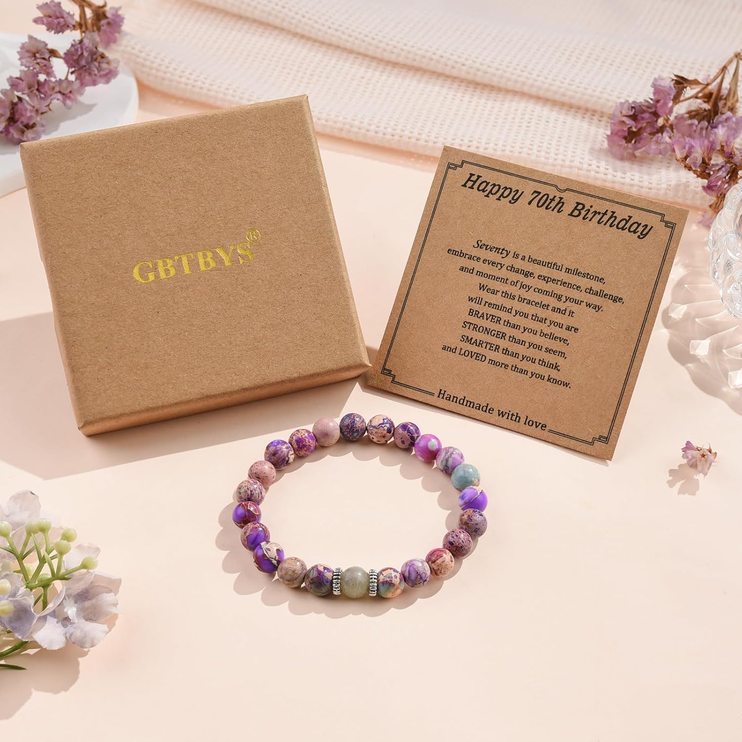 Happy 30th 40th 50th 60th 70th Birthday Gifts for Women 30th-70th Birthday Bracelet Gifts Moonstone Bracelet Birthday Gifts for 50 60 70 Year Old Bday Gift Ideas for Daughter Mom Wife Grandma - Image 6