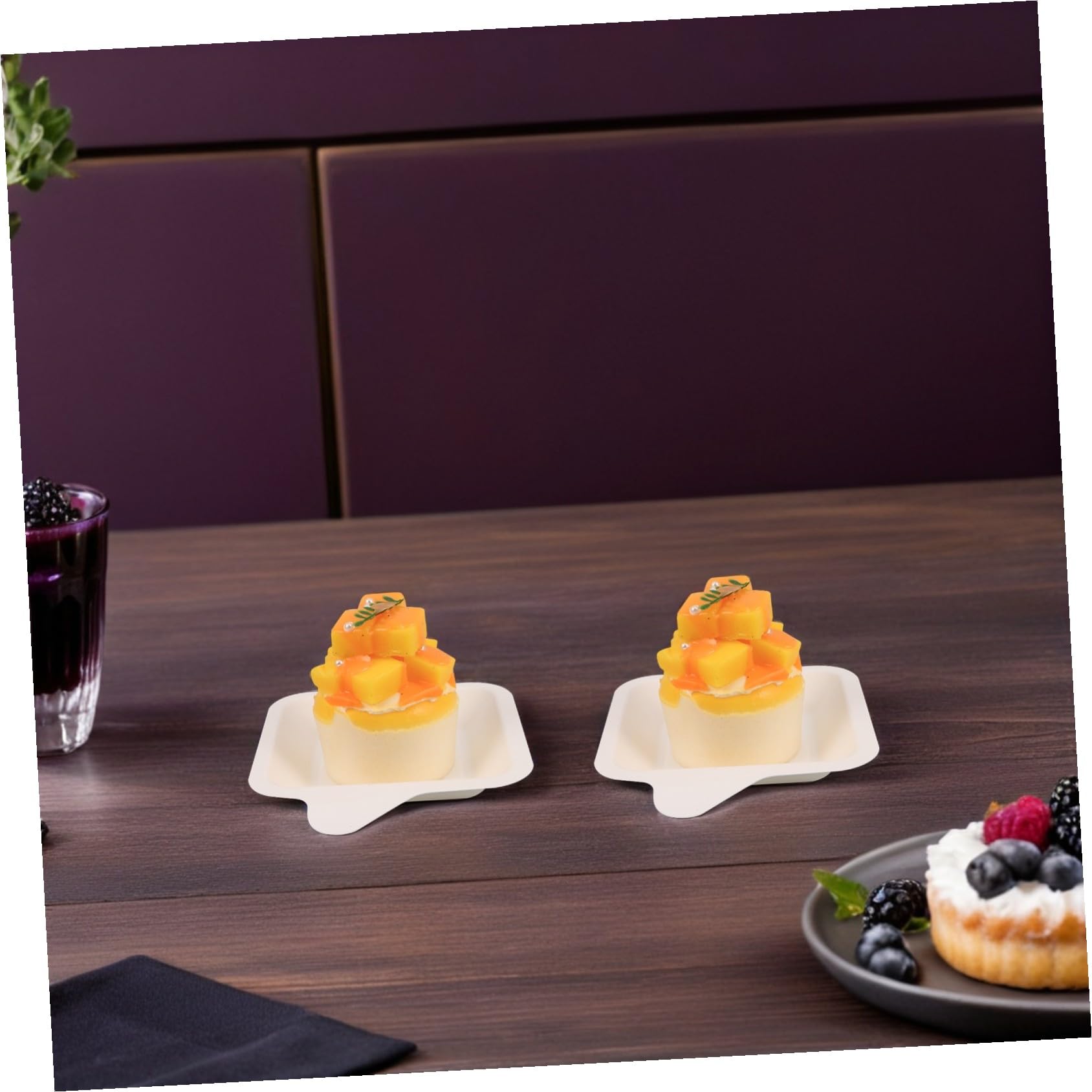 100 pezzi Piatti di Carta Quadrati Usa e Getta per Feste Compleanni e Bbq Piatti per Dessert e Torte Resistenti e Spessi per Eventi all Aperto e Decorazioni Creative