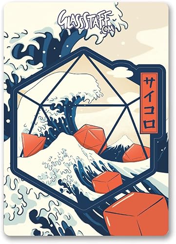 Miniatura 2 de Glassstaff - Calcomanías DND de gran ola de dados  Calcomanías divertidas de Calabozos y Dragones para hombres y mujeres  Calcomanías geniales