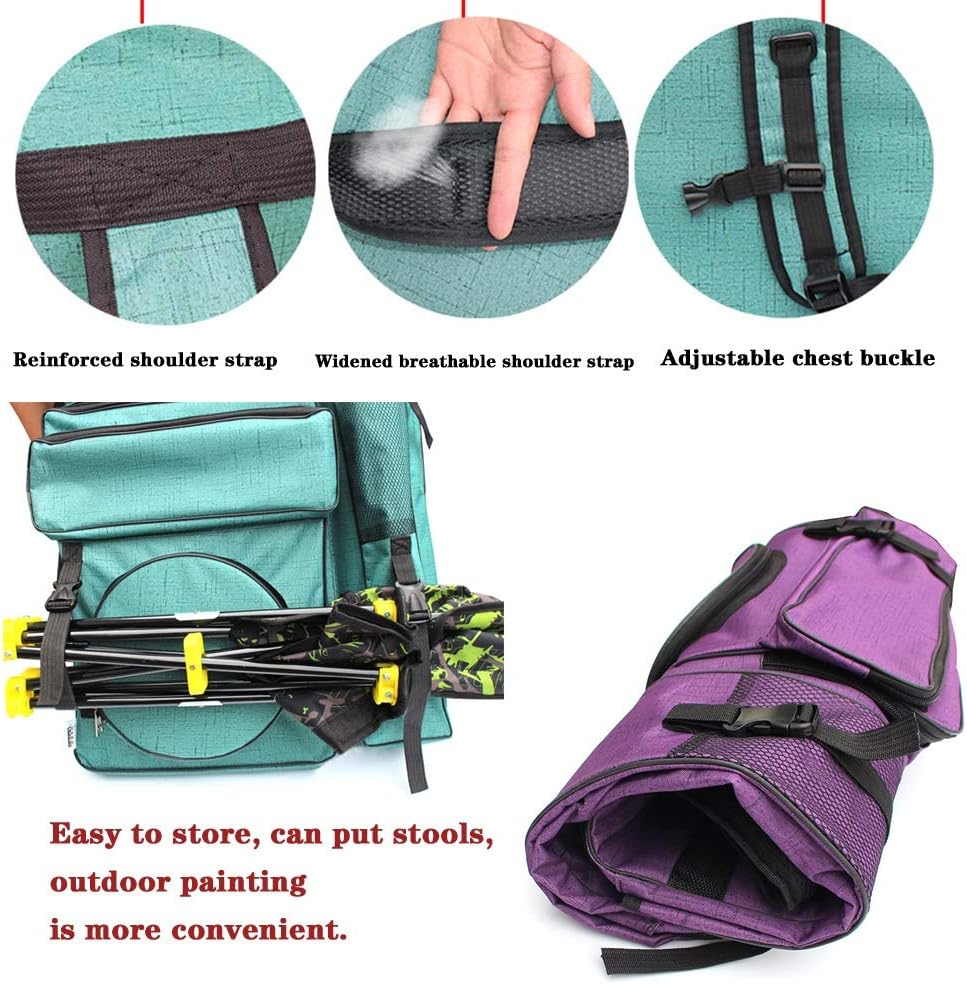 Sketch Board Bag Canvas Painting Easel Travel Sketch Bag Painting Tools Storage Art Supplies (Grey)