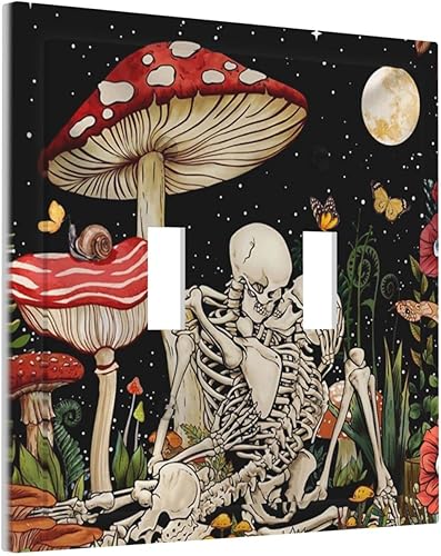 Miniatura 152 de Placa de pared doble basculante de mármol azul, cubierta decorativa de interruptor de luz de 2 cuadras, moderna acuarela degradada, arte de tinta