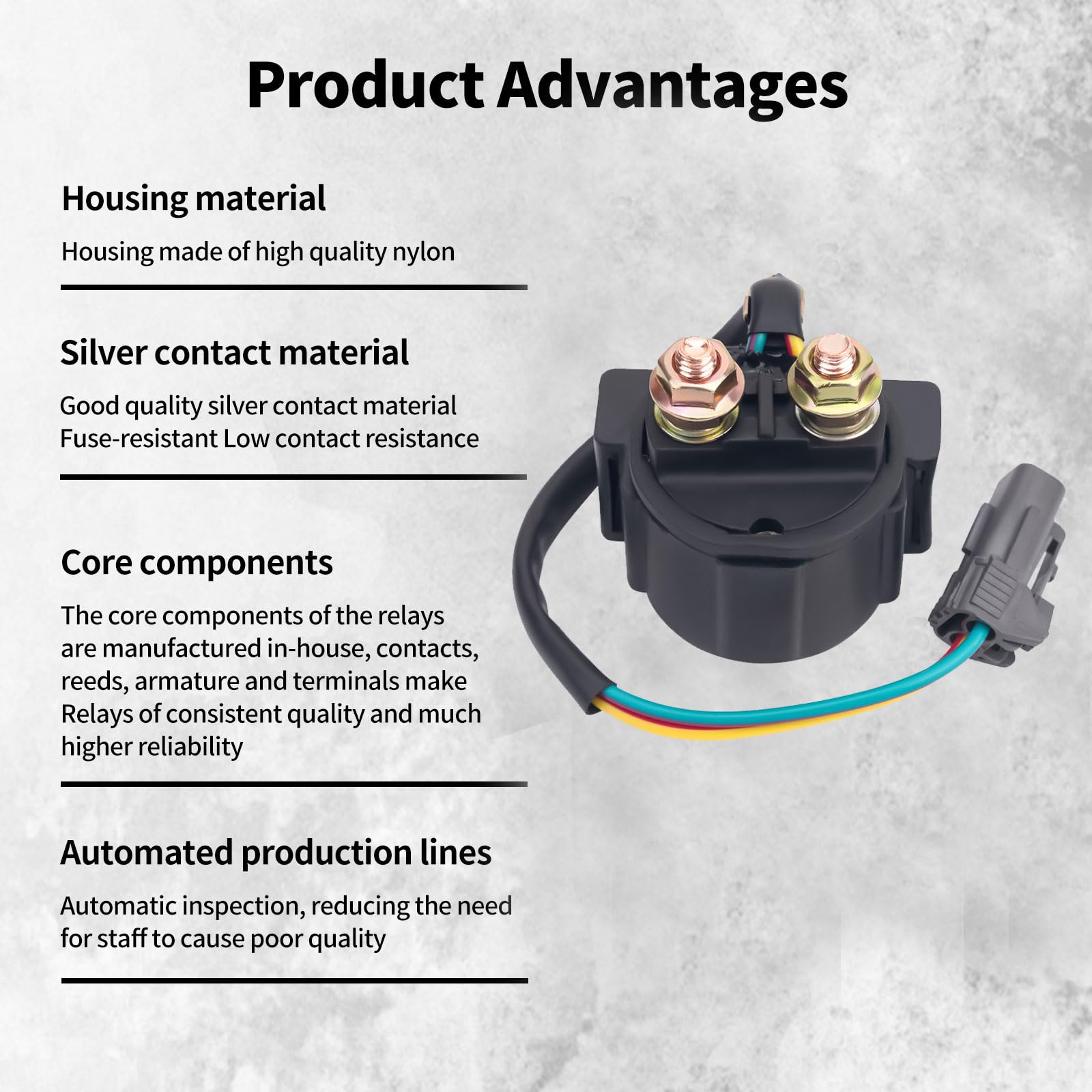 Relè solenoide avviamento 39740031B compatibile con Ducati 1098 1098 S 1198 R SP 848 848 1100 Evo Dark GT 1000 Sportclassic Touring 696 796 20° Anniversario Sport 1000 Sportclassic Biposto