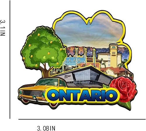 Miniatura 3 de Imán de madera para nevera de Ontario California, Estados Unidos, 3D, monumentos de viaje, coleccionables, recuerdos, decoración hecha a mano -1401