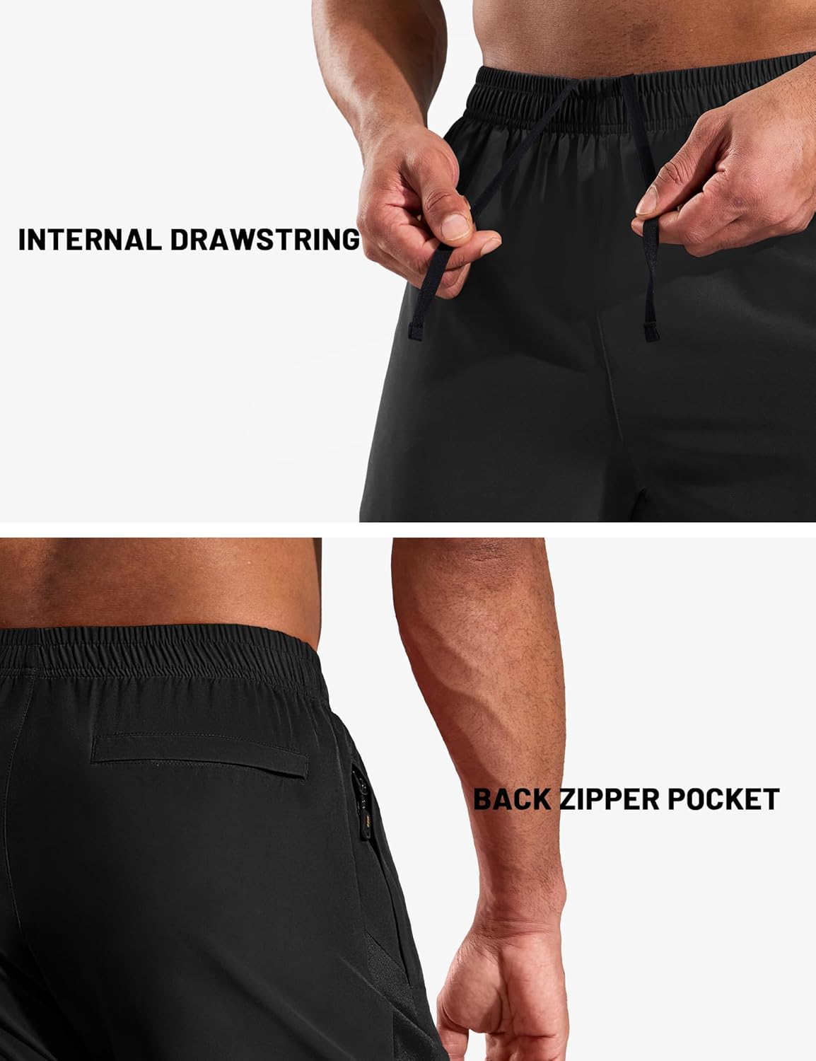 MIER Men's 5 Inch Inseam Running Shorts with Zipper Pockets Quick Dry Athletic Gym Workout No Liner Shorts, Lightweight - Image 4