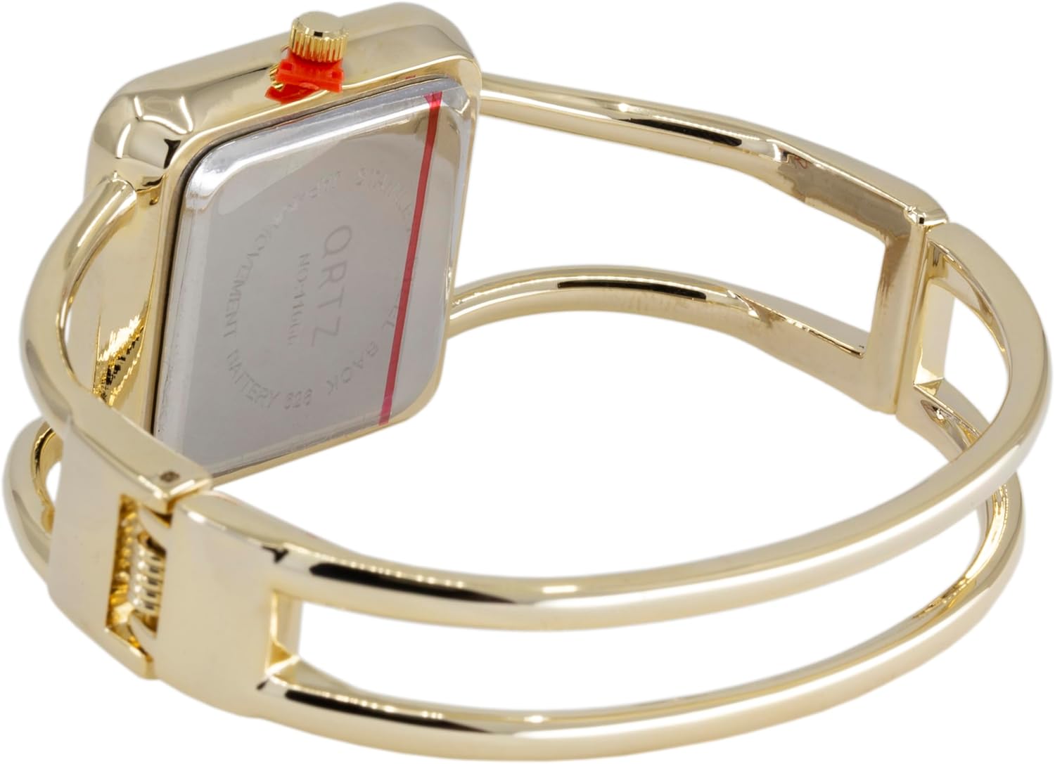 Blekon Collections Womens 30mm Square Elegant Metal Cuff Bangle Fashion Watch - Image 4