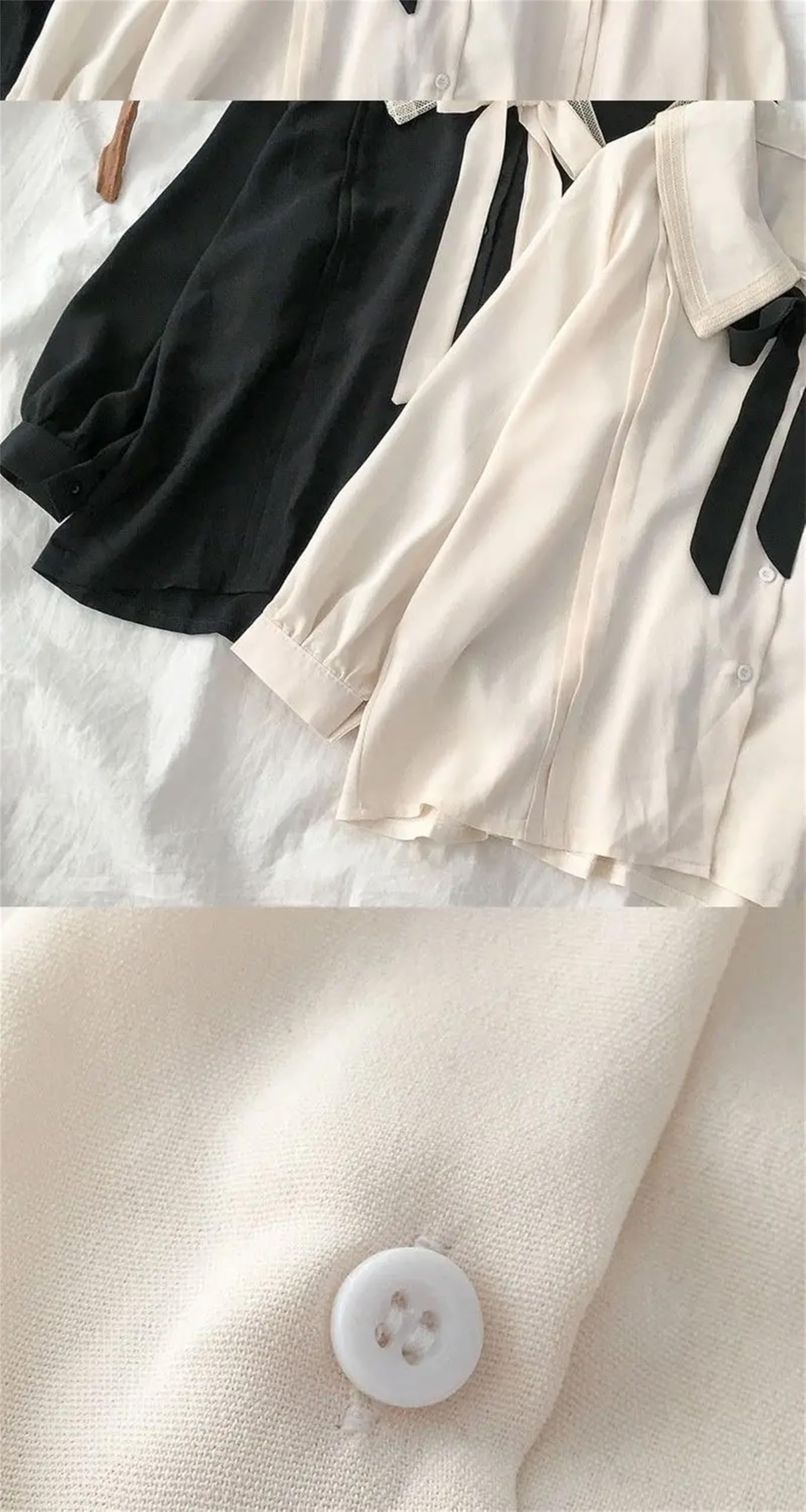 Blusas de primavera para mujer, elegantes, informales, holgadas, de manga larga, para la oficina y el trabajo