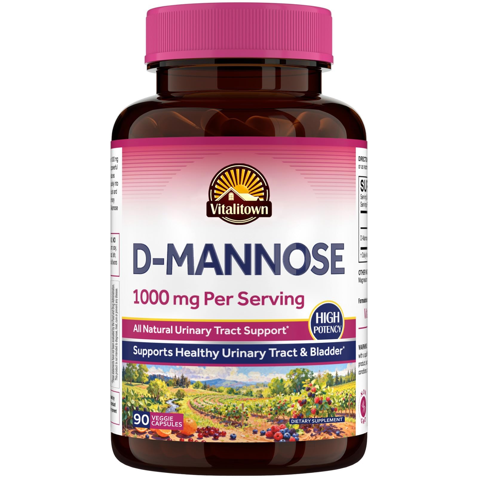 Vitalitown D-Mannose 1000 mg, D-Mannose Supplement for Women
