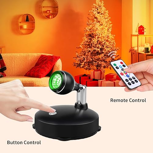 Miniatura 9 de LEASTYLE Spotlight - Luces LED para interiores con control remoto, luces de acento regulables para iluminar cuadros (paquete de 6)