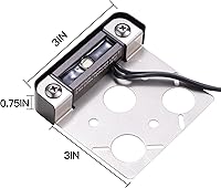 Vista 6 de Gardenreet Luz LED Hardscape de 3 pulgadas, luces de muro de contención, 12V AC/DC Pavimentadora Luz de paso, Carcasa de aluminio fundido, Fuente