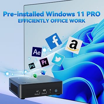 Intel NUC 13 Pro,NUC13ANKi3 Versatile Mini PC 8GB RAM&512GB SSD with Core i3-1315U Processor (6Core&Up to 4.5GHz Turbo,Intel Iris Xe Graphics) Support 4K/WiFi6E/BT5.3/Windows preinstalled