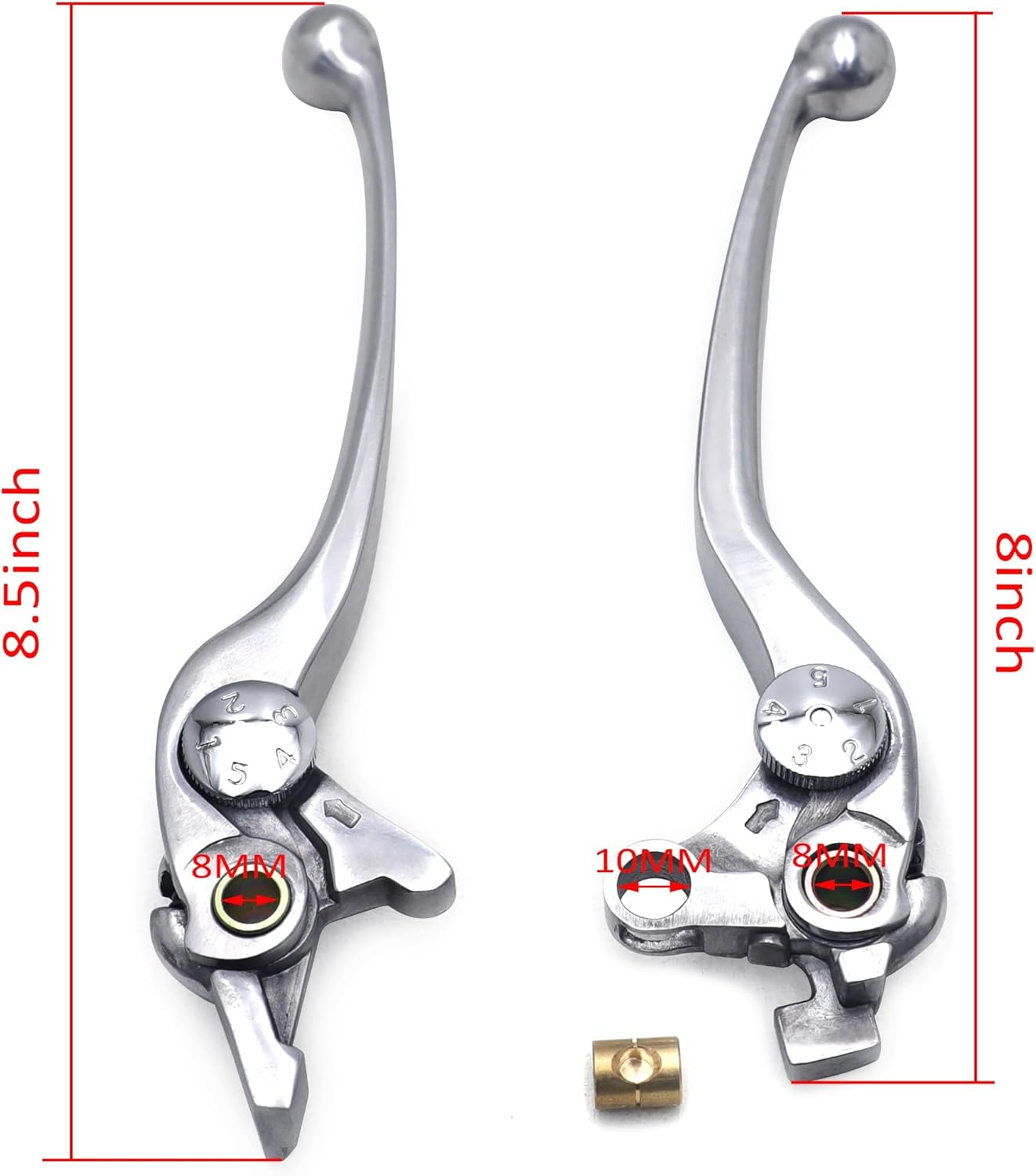 SMT- Chrome Brake Clutch Hand Lever (Left/Right) Compatible with GSX1300R DL1000 SV1000 TL1000R Bandit