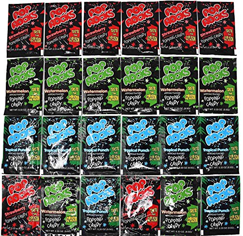 Pop Rocks Popping Mixed Candy Gift Box - 24 Count Total - Strawberry, Watermelon And Tropical Punch - Taste The Explosion - Care Package For Family, Friends, Kids And More #TOP1