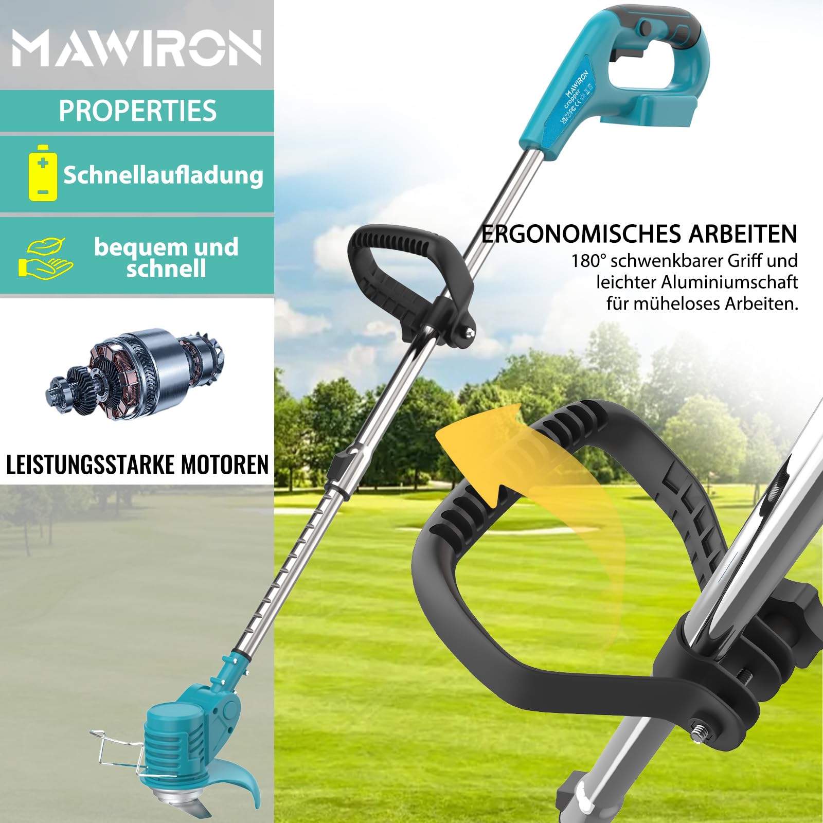 Makita Attrezzature Da Giardino - Tagliabordi A Batteria 18V Sbraccio 30 Cm Senza Batteria E Caricabatterie Dur192lz - Foto 8